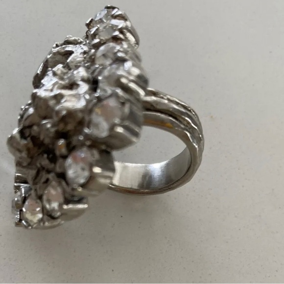 Yves Saint Laurent Crystal Cocktail Ring - Picture 7 of 10